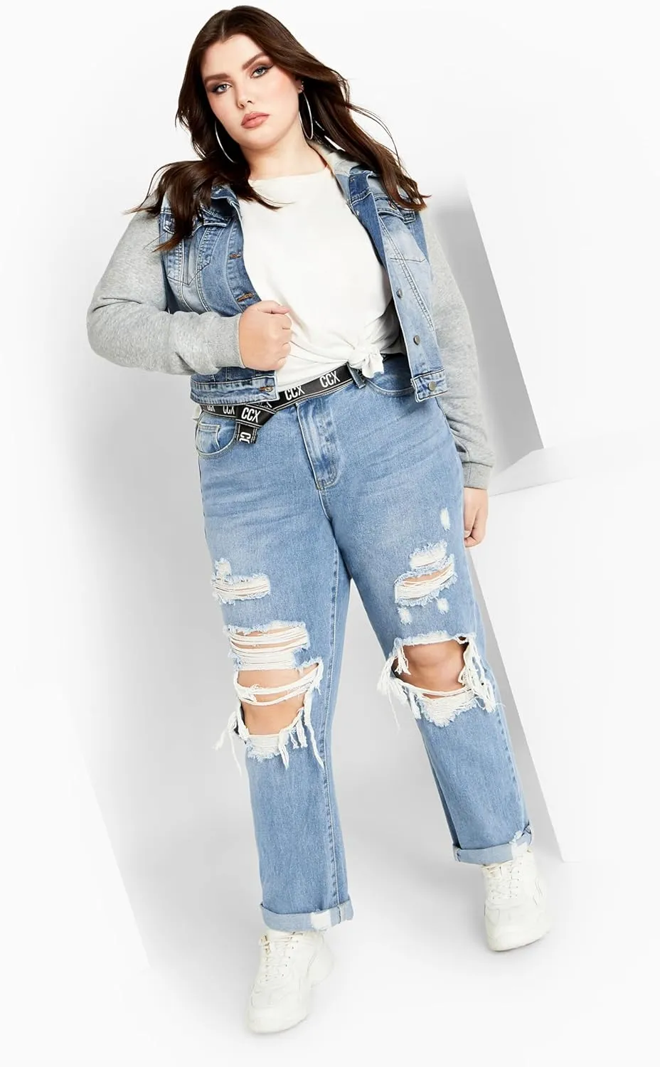 City Chic CCX Women's Plus Size Jacket - Denim Street