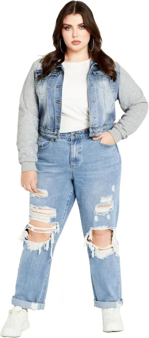 City Chic CCX Women's Plus Size Jacket - Denim Street