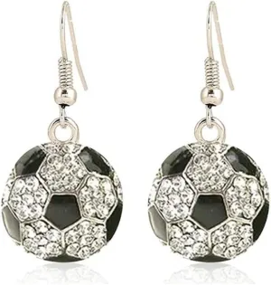 Classic Baseball Cubic Zirconia Basketball Volleyball Football Soccer Sports Earrings Stud Posts Ideal Present for Women Girls Men Boys