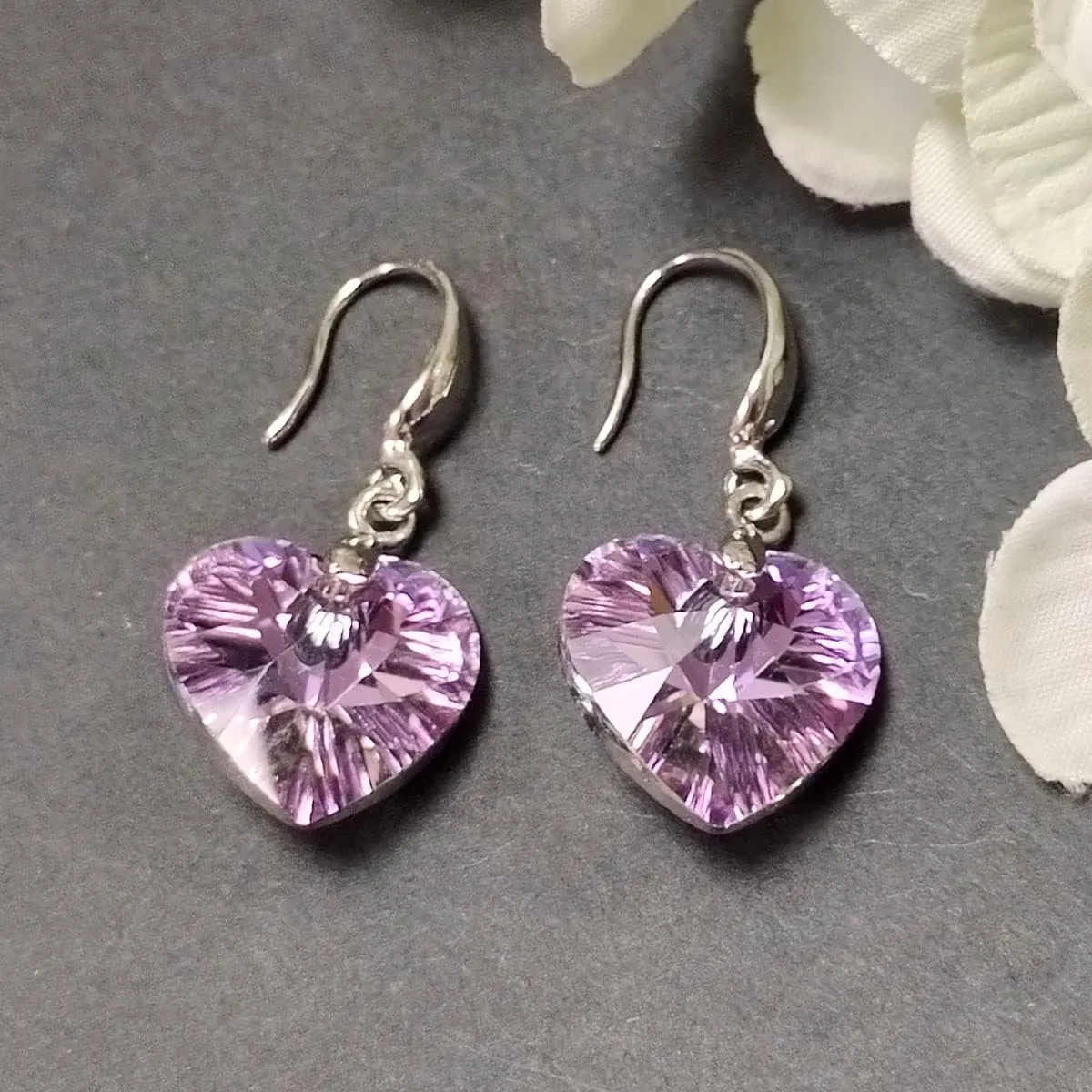 Classic Fishhook Love Heart Drop Earrings For Women Fashion Wedding Party Jewelry Girl 14K Platinum-Plated Piercing Dangle Earrings Jewelry Mom Gift
