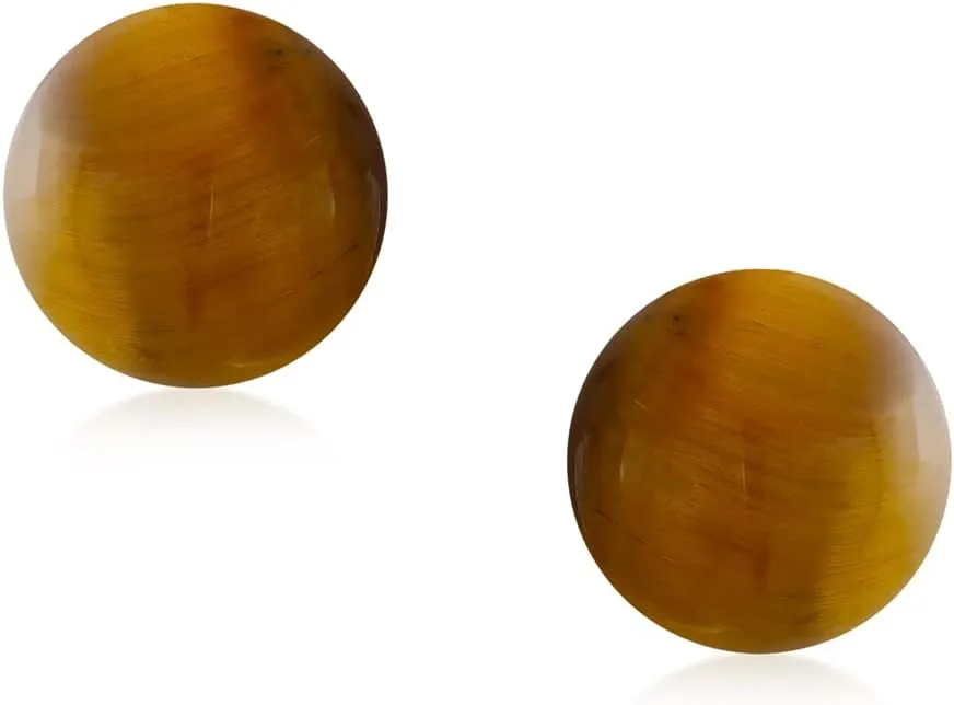 Classic Simple 6MM Circle Design Gemstone Round Ball Stud Earrings for Women Teens .925 Sterling Silver with a Variety of Birthstone Options
