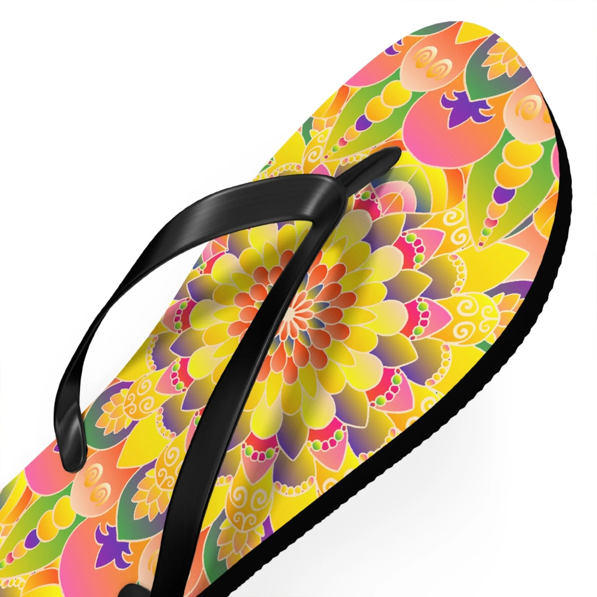 Colorful Mandala Flip Flops - Stylish Sandals