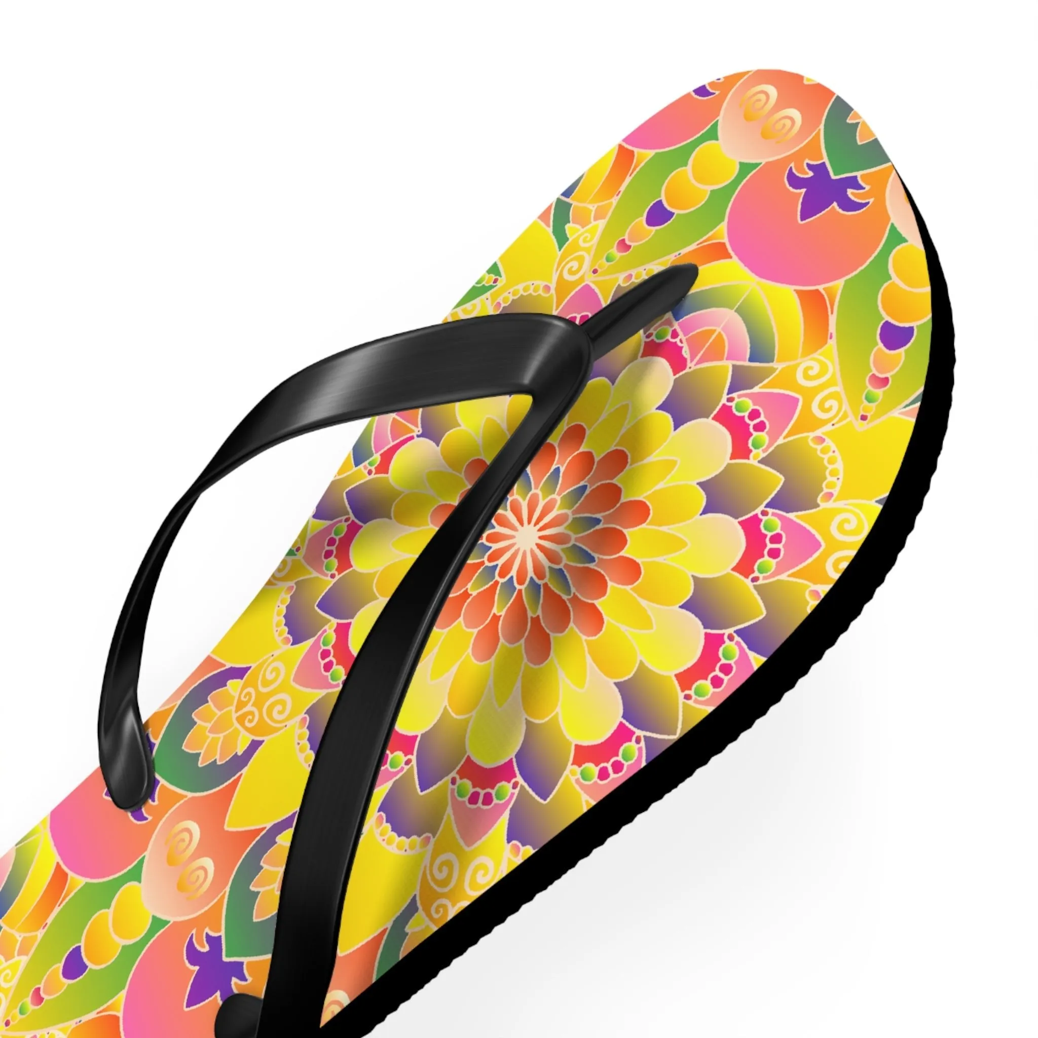 Colorful Mandala Flip Flops - Stylish Sandals