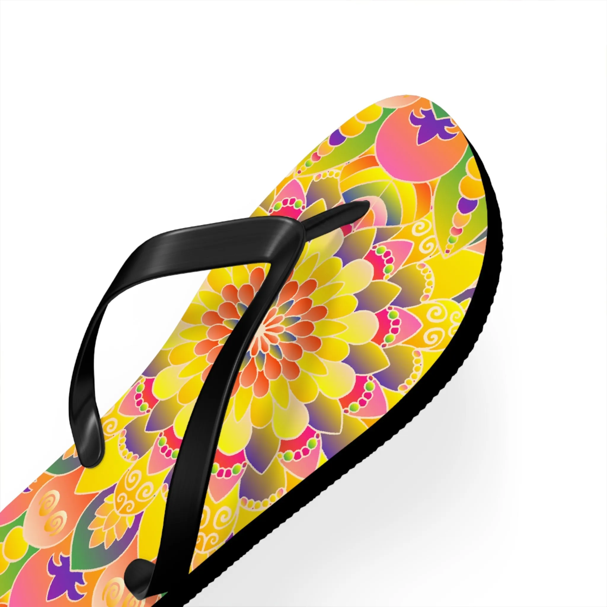 Colorful Mandala Flip Flops - Stylish Sandals