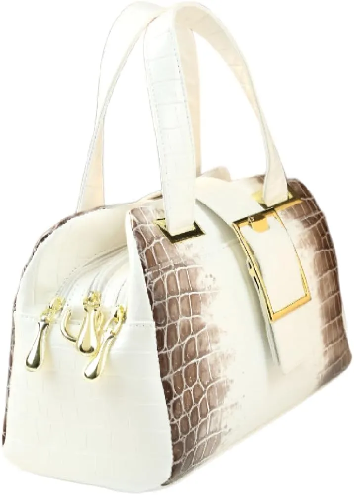 Crocodile Pattern Leather Women Bag Top-Handle Satchel Handbags Shoulder Messenger Boston Bags Three layer zipper compartment