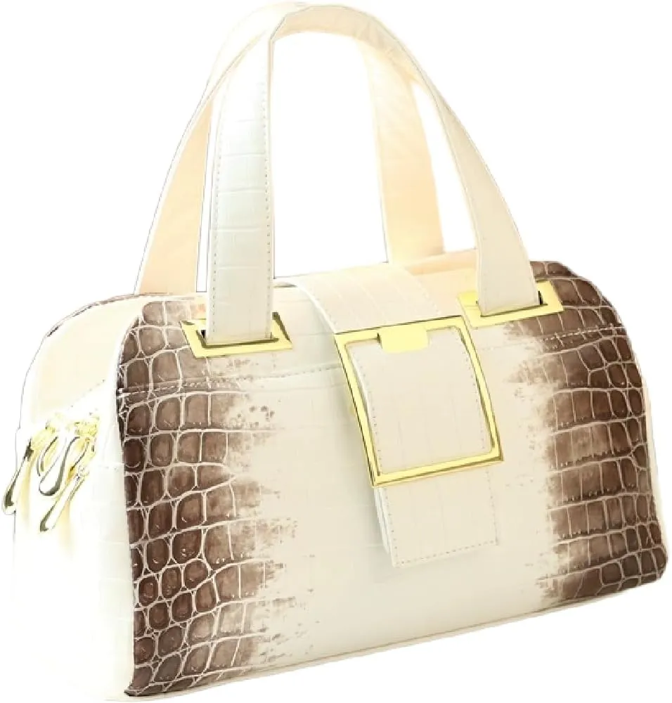 Crocodile Pattern Leather Women Bag Top-Handle Satchel Handbags Shoulder Messenger Boston Bags Three layer zipper compartment