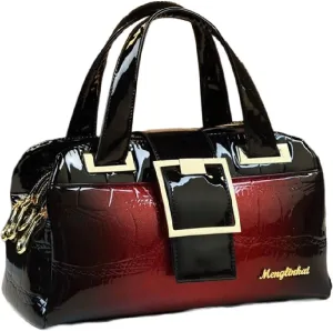 Crocodile Pattern Leather Women Bag Top-Handle Satchel Handbags Shoulder Messenger Boston Bags Three layer zipper compartment