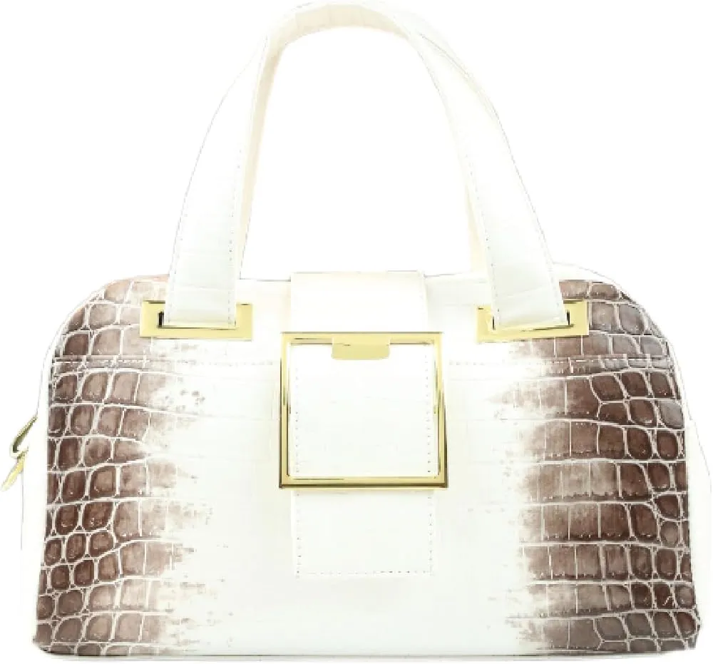 Crocodile Pattern Leather Women Bag Top-Handle Satchel Handbags Shoulder Messenger Boston Bags Three layer zipper compartment