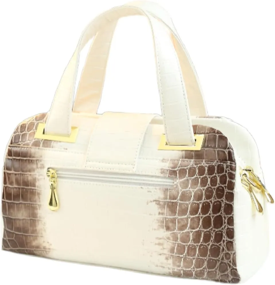 Crocodile Pattern Leather Women Bag Top-Handle Satchel Handbags Shoulder Messenger Boston Bags Three layer zipper compartment