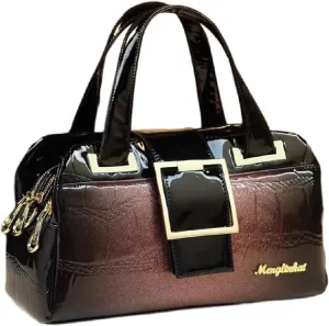 Crocodile Pattern Leather Women Bag Top-Handle Satchel Handbags Shoulder Messenger Boston Bags Three layer zipper compartment