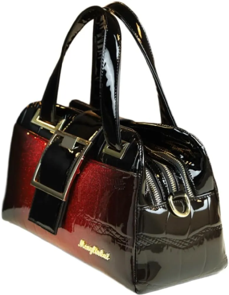 Crocodile Pattern Leather Women Bag Top-Handle Satchel Handbags Shoulder Messenger Boston Bags Three layer zipper compartment