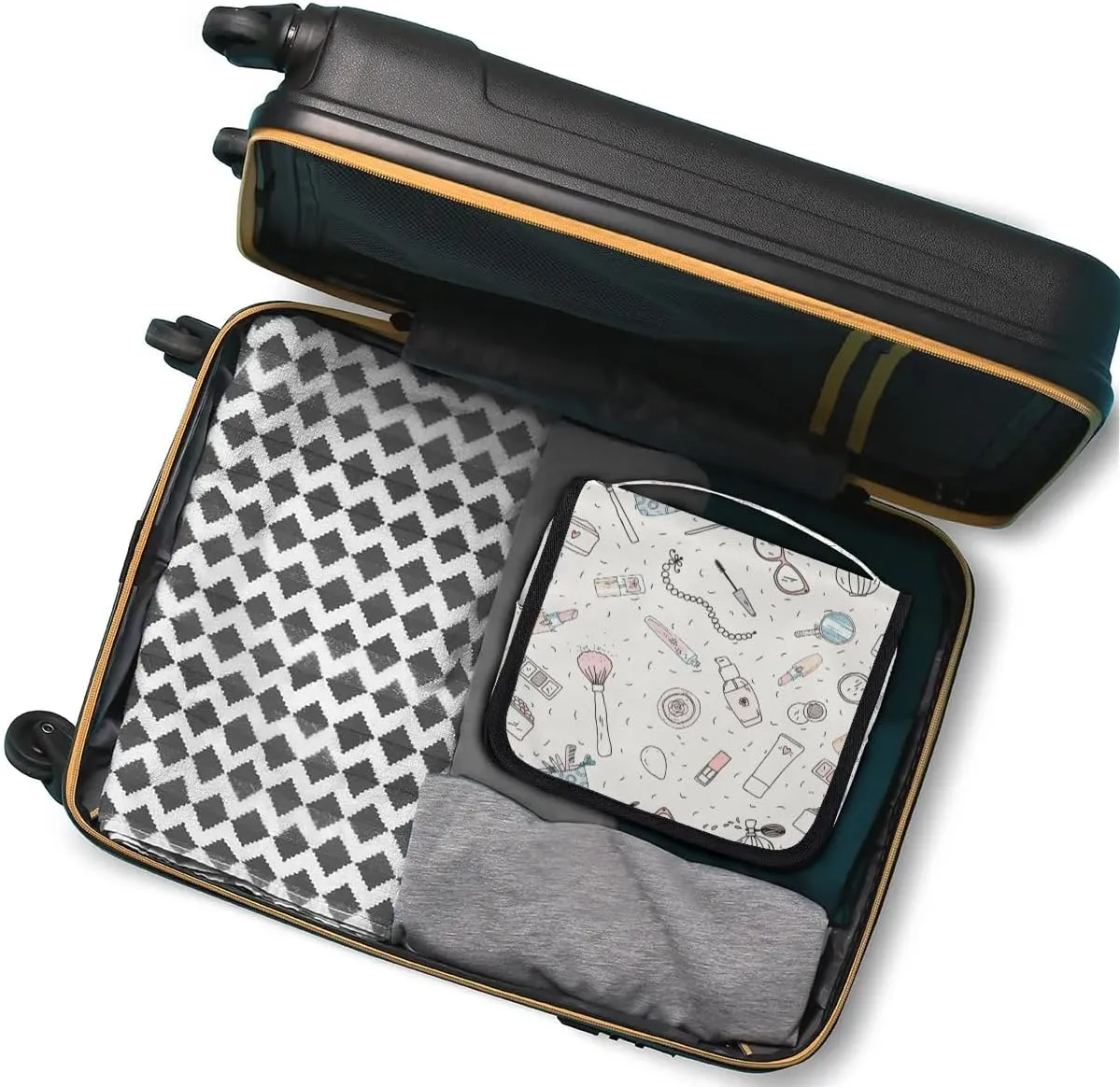 Cute Cosmetics Hanging Toiletry Bag, Spacious Travel Toiletry Bag for Women Men, Cosmetic Bags for Women, Travel Makeup Bag Suitable for Business, Camping, and Fitness
