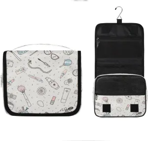 Cute Cosmetics Hanging Toiletry Bag, Spacious Travel Toiletry Bag for Women Men, Cosmetic Bags for Women, Travel Makeup Bag Suitable for Business, Camping, and Fitness