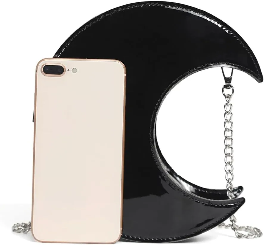 Cute Purse Moon Mini Purses Going Out Y2K Leather Shoulder Bag Everyday Vintage Handbag Aesthetic Purses