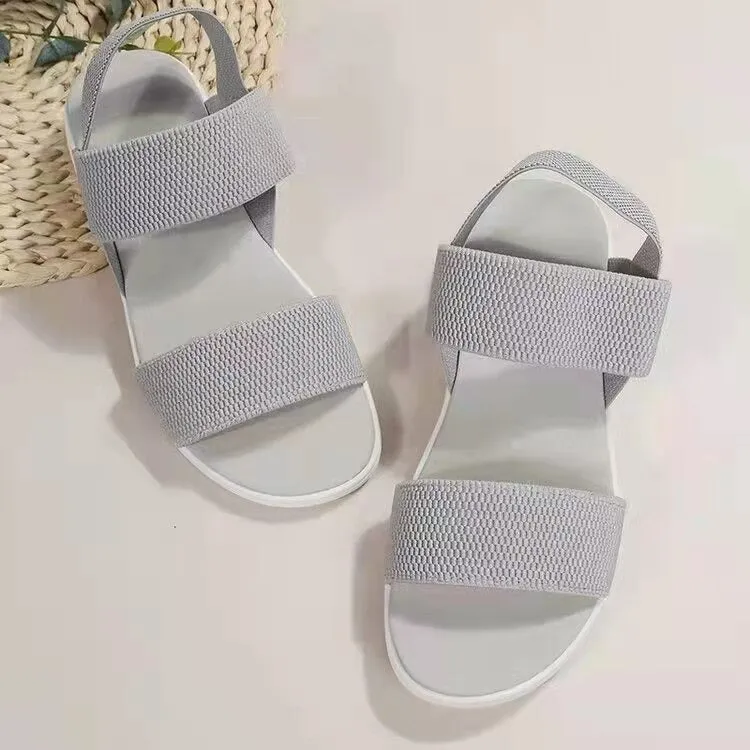 Cuzcare Women Sandals Summer Comfortable Casual Elastic Strap