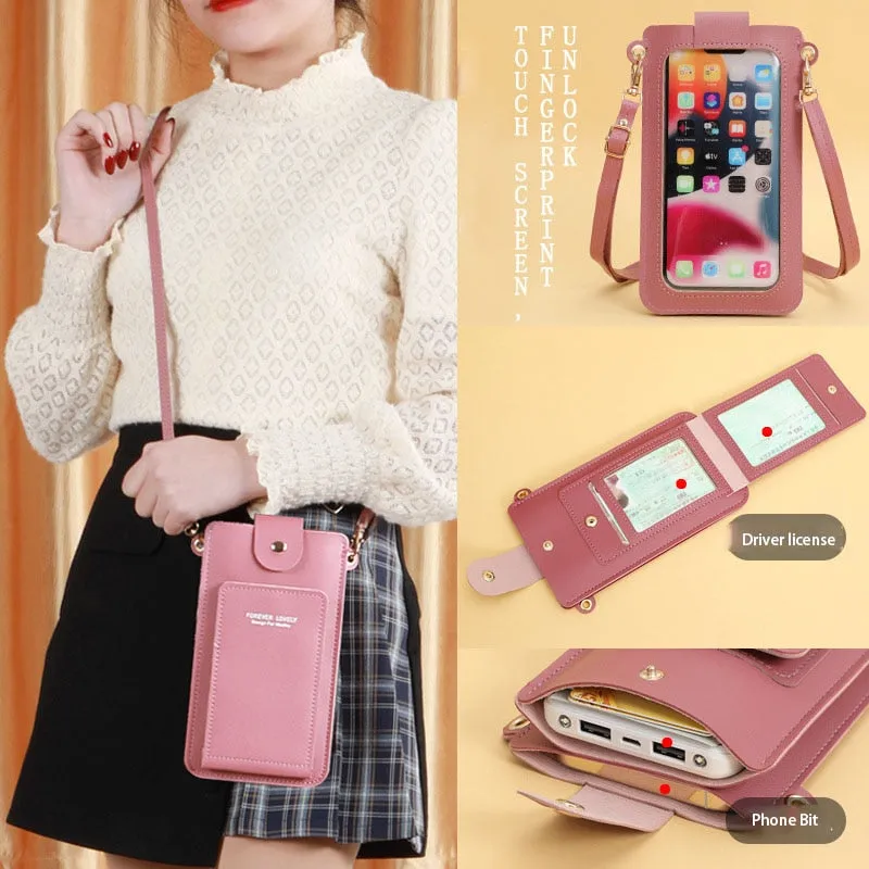 deanwangkt - Fashion Multifunction Touch Screen Mini Shoulder Bag Woman Daily Clutch Bolsas Women's Crossbody Bag Wallet Handbag Purse