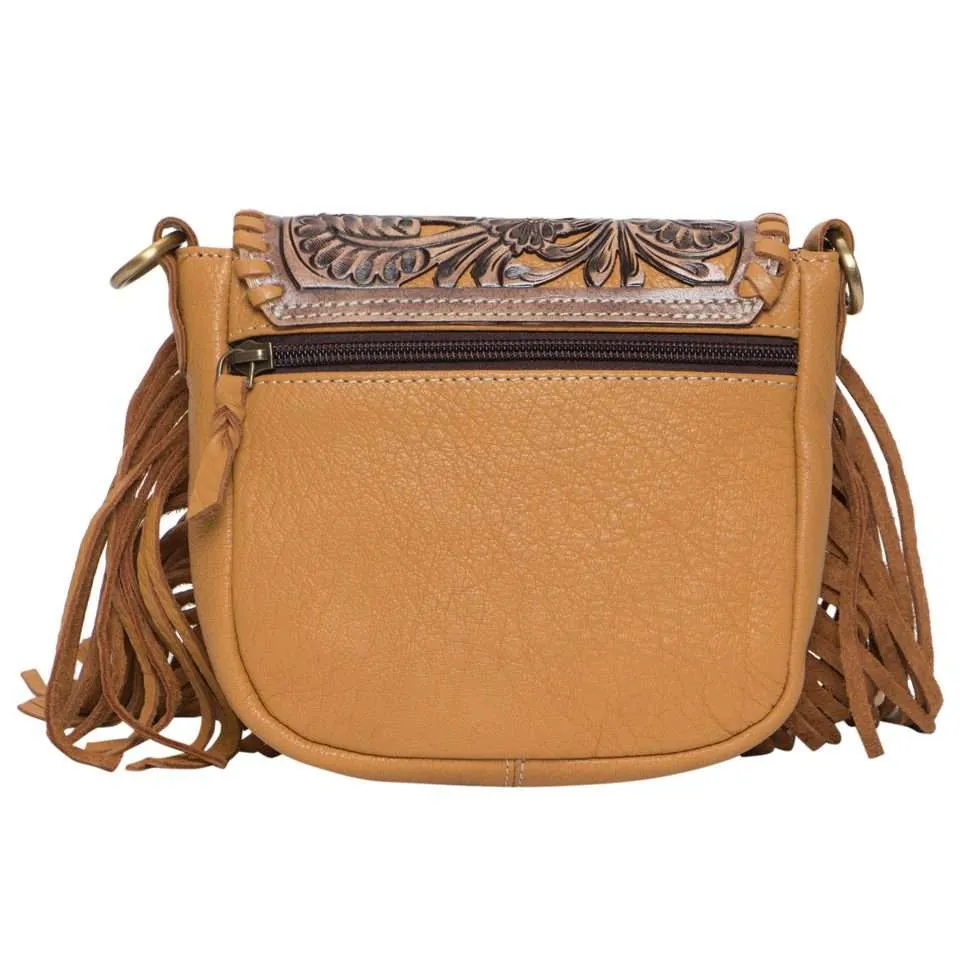 Design Edge Oman Carved Flap Sling Bag