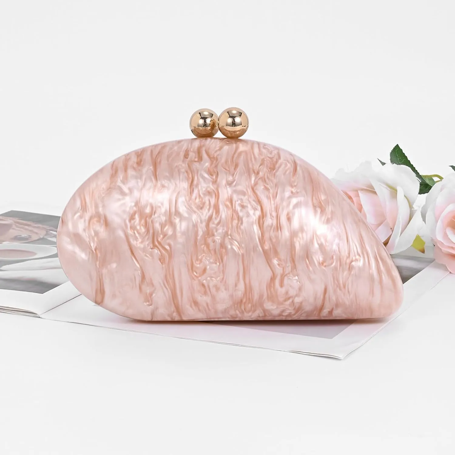 Elegant Acrylic Purses For Women,Fashion Evening Clutch Cute Handbags Mini Crossbody Purse Party Wedding Shoulder Bag