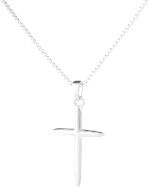 ELEGANT & PRECIOUS STRANDS Sterling Silver Cross Necklace For Women, Cross Pendant Easy to Wear  Classic Silver Cross Necklaces for Women Simple Trendy Every Day Jewelry
