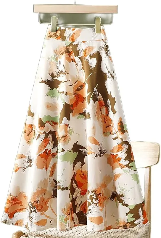 Elegant Long Skirts for Women - Maxi Skirt, Trendy Summer Style-A
