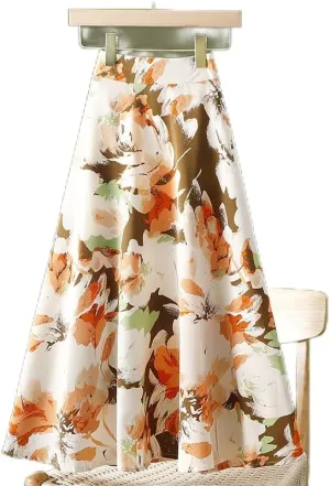 Elegant Long Skirts for Women - Maxi Skirt, Trendy Summer Style-A