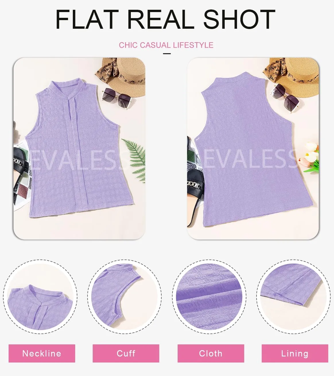 EVALESS Tank Tops for Women Trendy 2025 Summer Tops Sleeveless Shirts