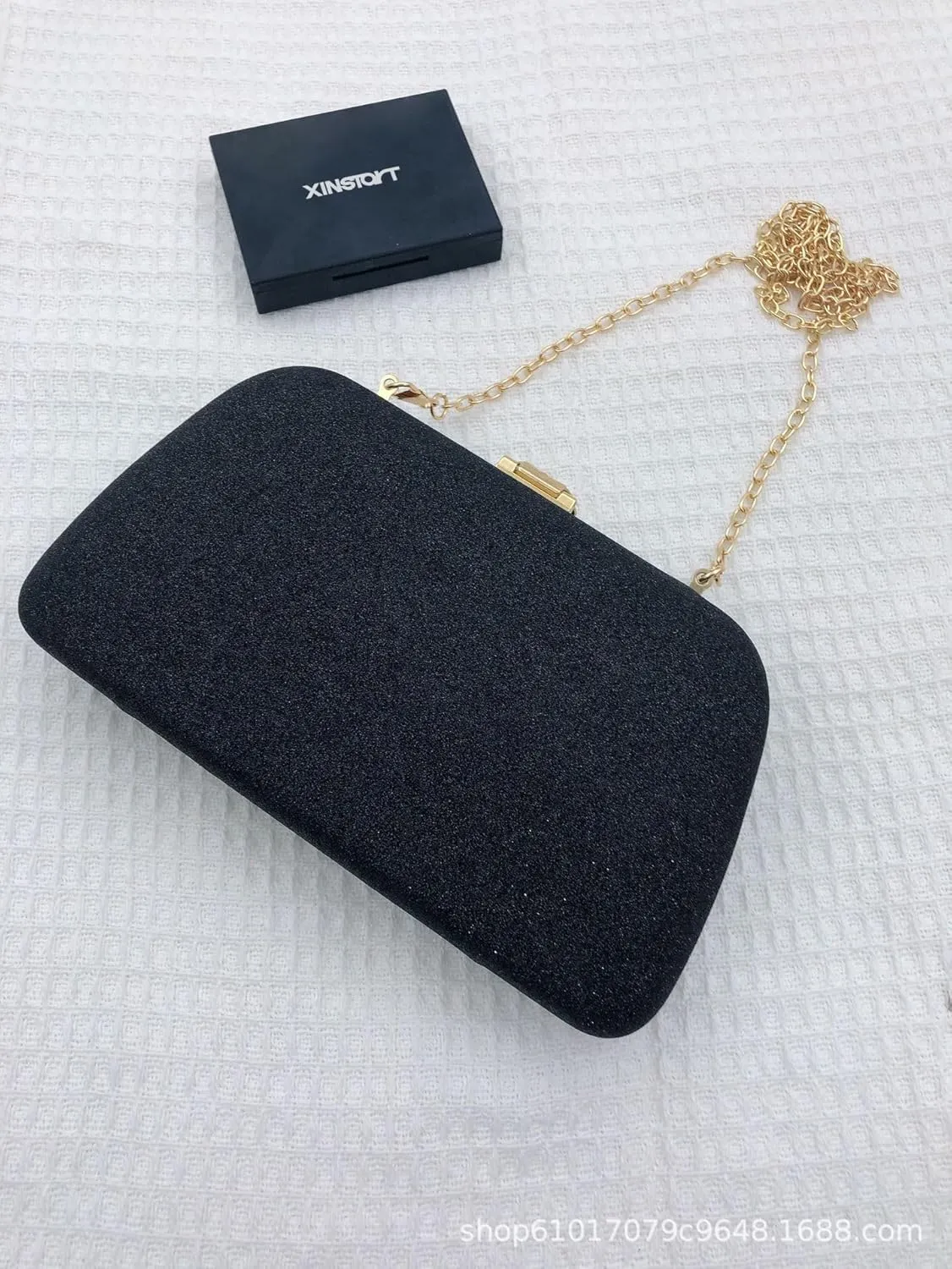 Evening Bag for Women-Convertible Handheld/Clutch/Shoulder Bag, Metal Leaf-Embellished Dressy Clutch for Banquet Prom Wedding