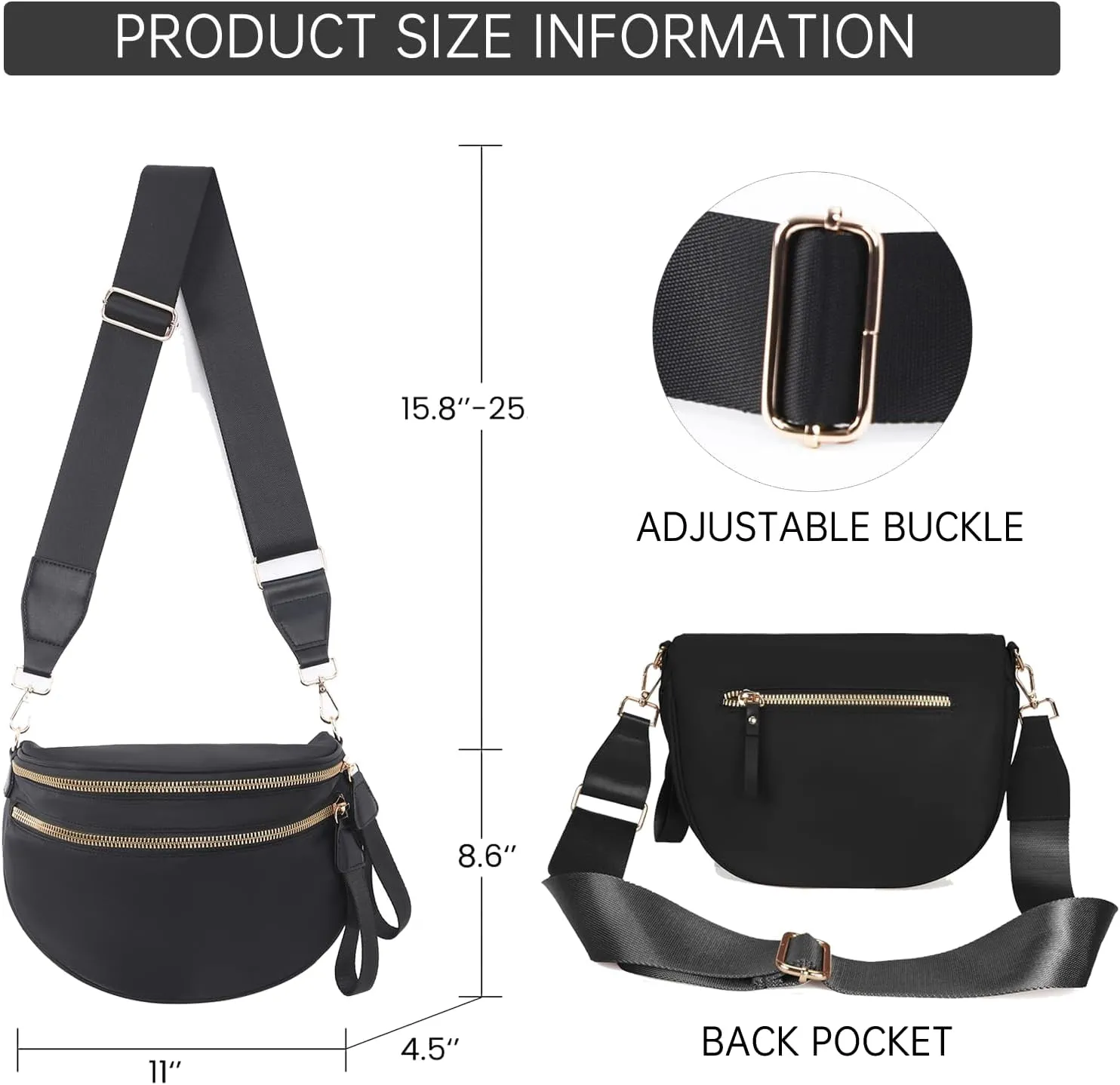 Fanny Packs for Women,Checkered bum bag Spacious Nylon Crossbody Bag Trendy Slouchy Oversized Checkered Purse 2025