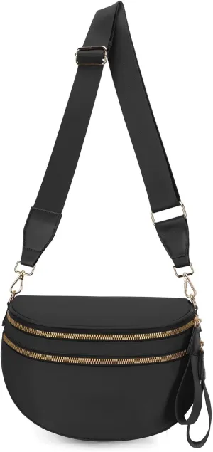 Fanny Packs for Women,Checkered bum bag Spacious Nylon Crossbody Bag Trendy Slouchy Oversized Checkered Purse 2025