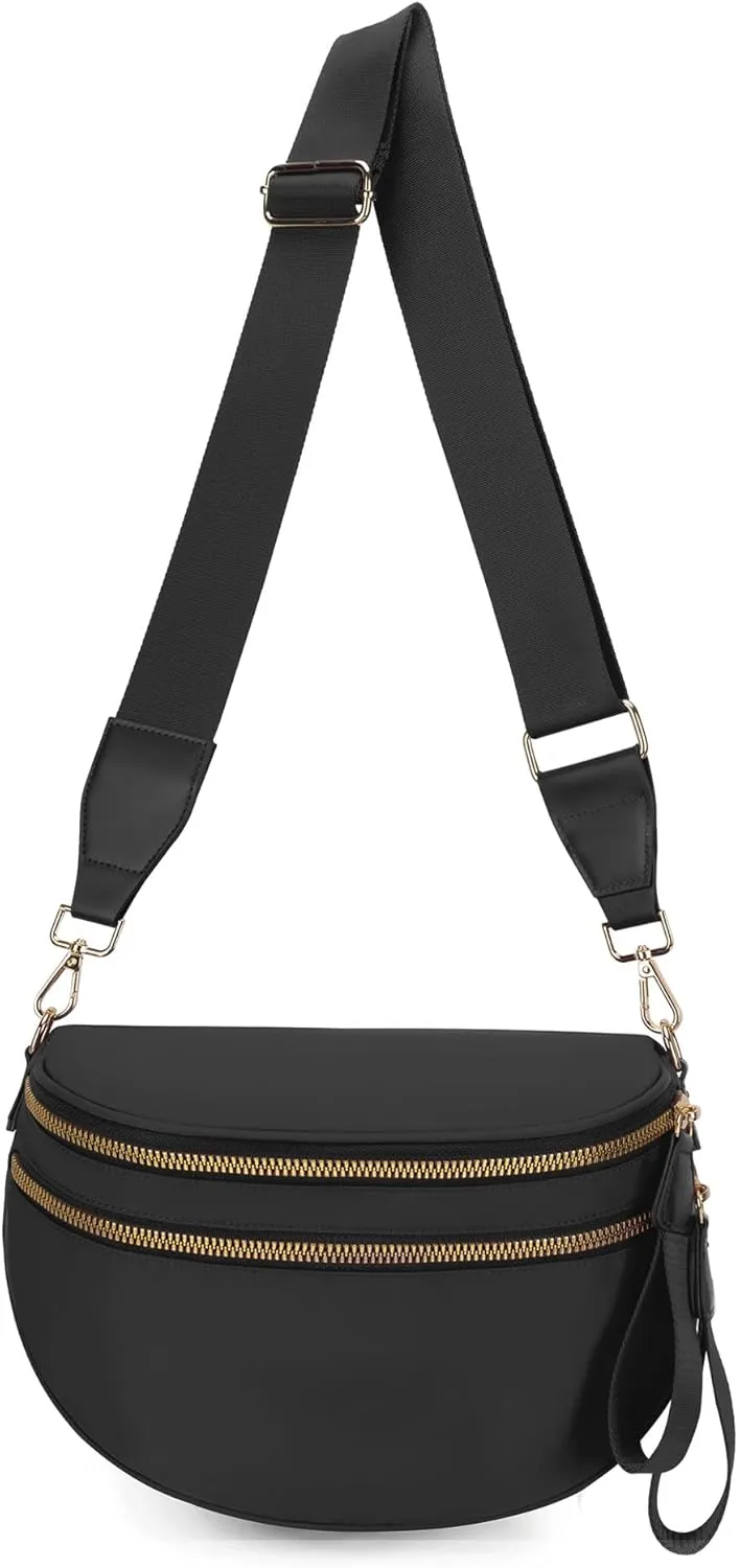 Fanny Packs for Women,Checkered bum bag Spacious Nylon Crossbody Bag Trendy Slouchy Oversized Checkered Purse 2025