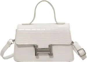 Fashion Shoulder Crossbody Bag for Women Vegan Leather Y2k Purse Small Totes Crocodile Handbag Satchel Clutch