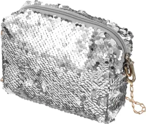 Fashion Sparkly Sequin Clutch Handbag for Women Elegant Evening Purse with Capacity Durable Comfortable Carry for Parties and Special Occasions Silver