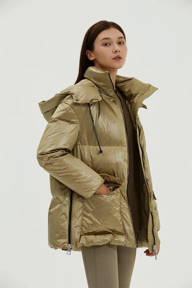 Fitouch Eileen Women's Oversized Down Puffer Coat Jacket | Side Vents | 700  Fill Power