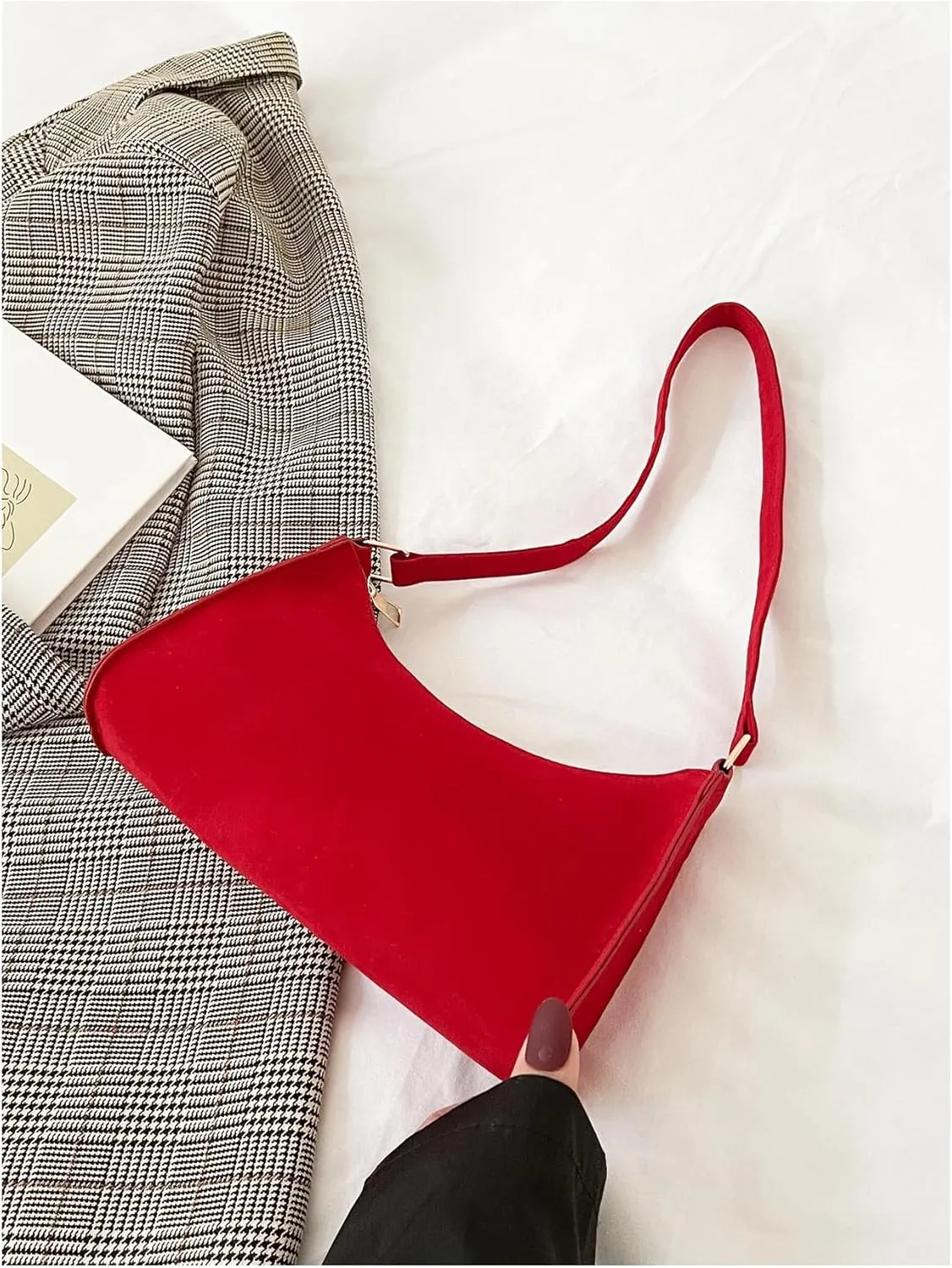 Floerns Women's Leather Shoulder Bag Minimalist Clutch Purse Underarm Bag Trendy