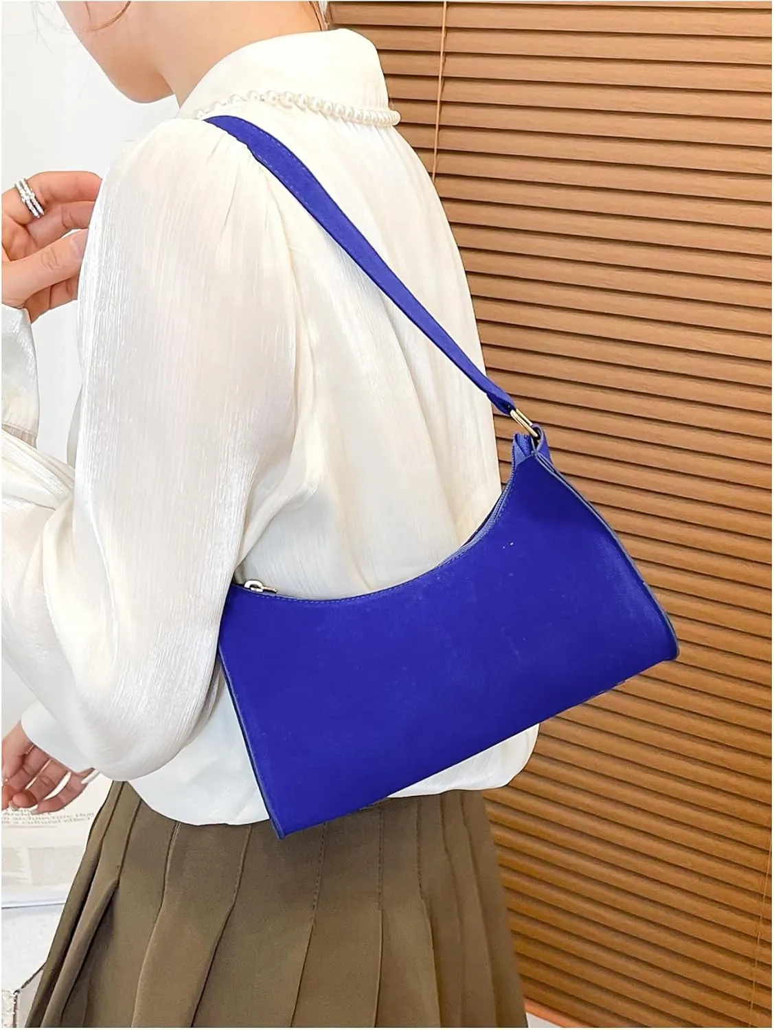 Floerns Women's Leather Shoulder Bag Minimalist Clutch Purse Underarm Bag Trendy
