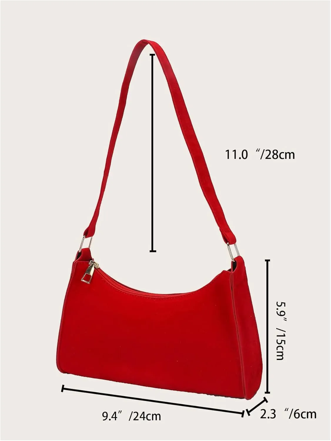 Floerns Women's Leather Shoulder Bag Minimalist Clutch Purse Underarm Bag Trendy