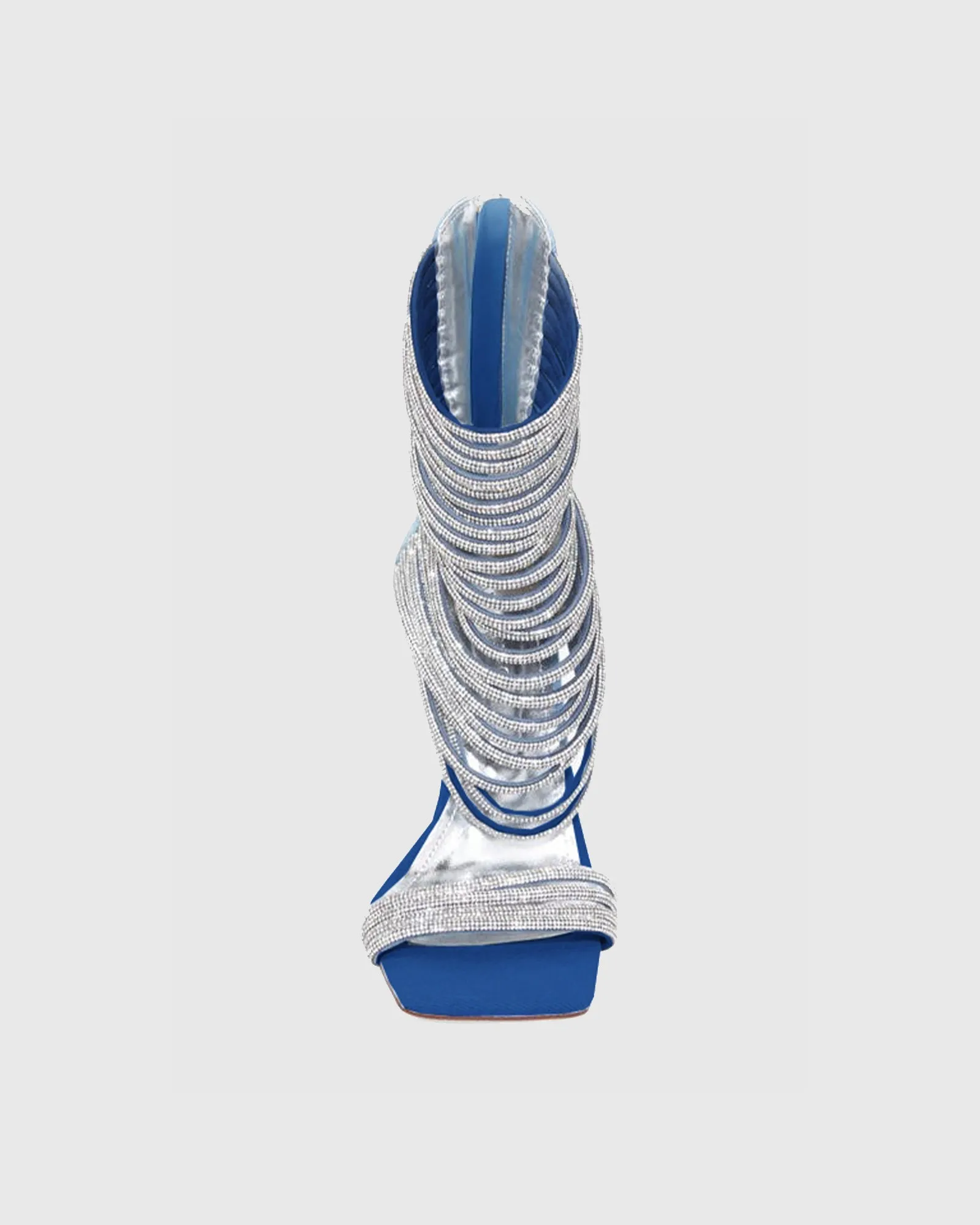 Galilea Crystal Strap Sandals In Blue
