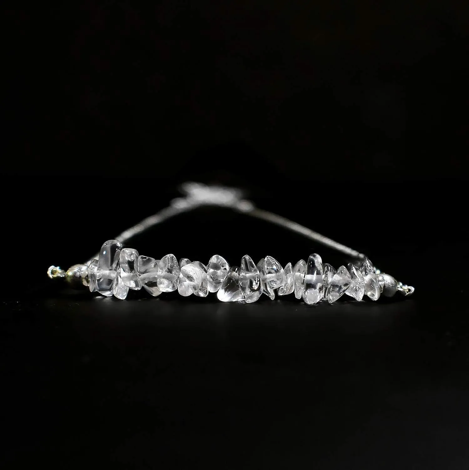 Gempires Clear Quartz Crystal Necklace April Birthstone Gemstone Gifts Hypoallergenic 18 Inch Silver Plated Necklaces For Women