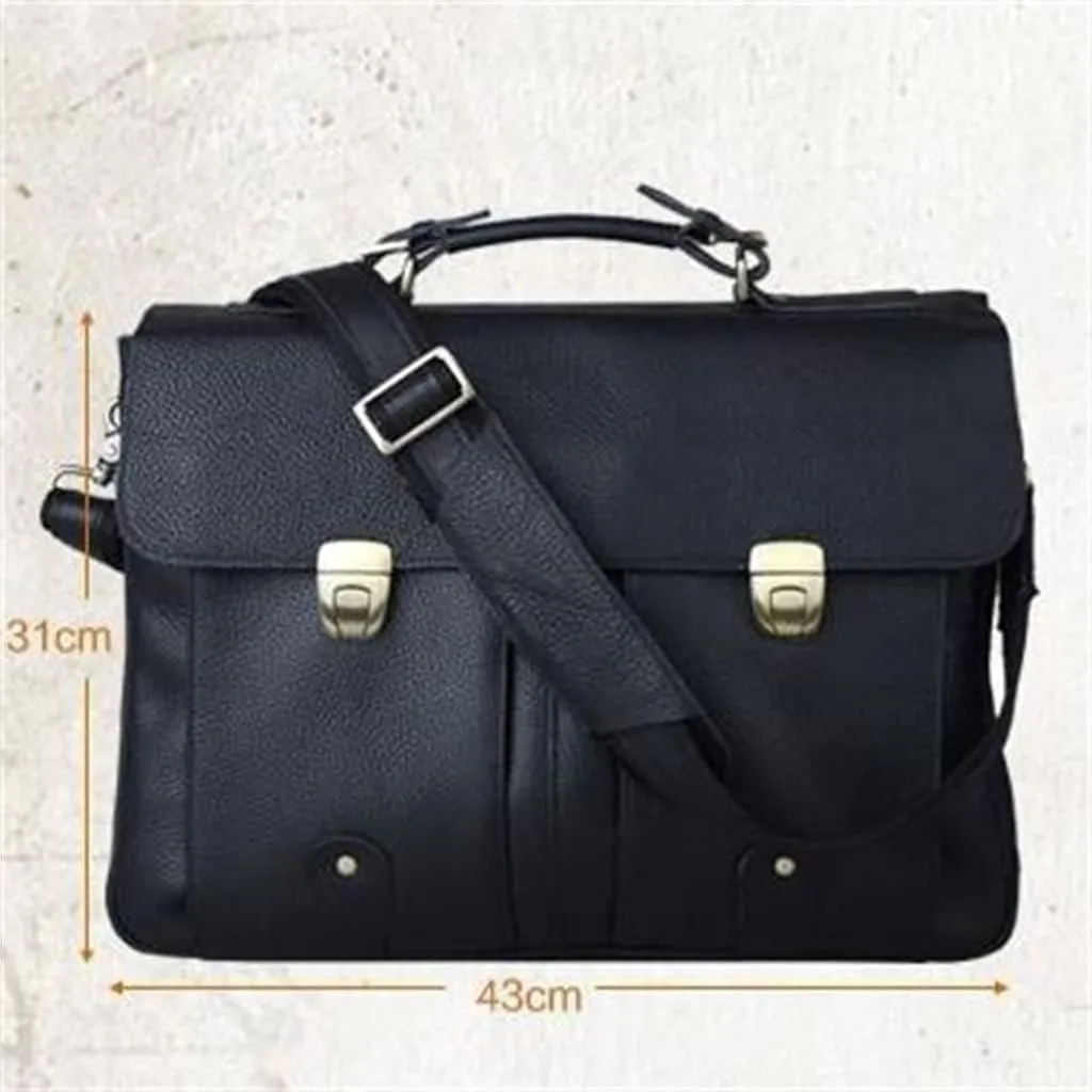 Genuine Leather Briefcase Men Business Bag Men Briefcase Laptop Bag Tote Male Office Bag Handbag