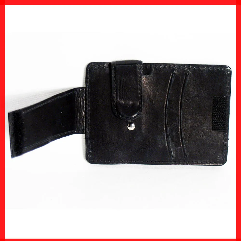 Genuine Leather Money Clip Wallet Belt Slim Double Sided Credit Card ID Pocket