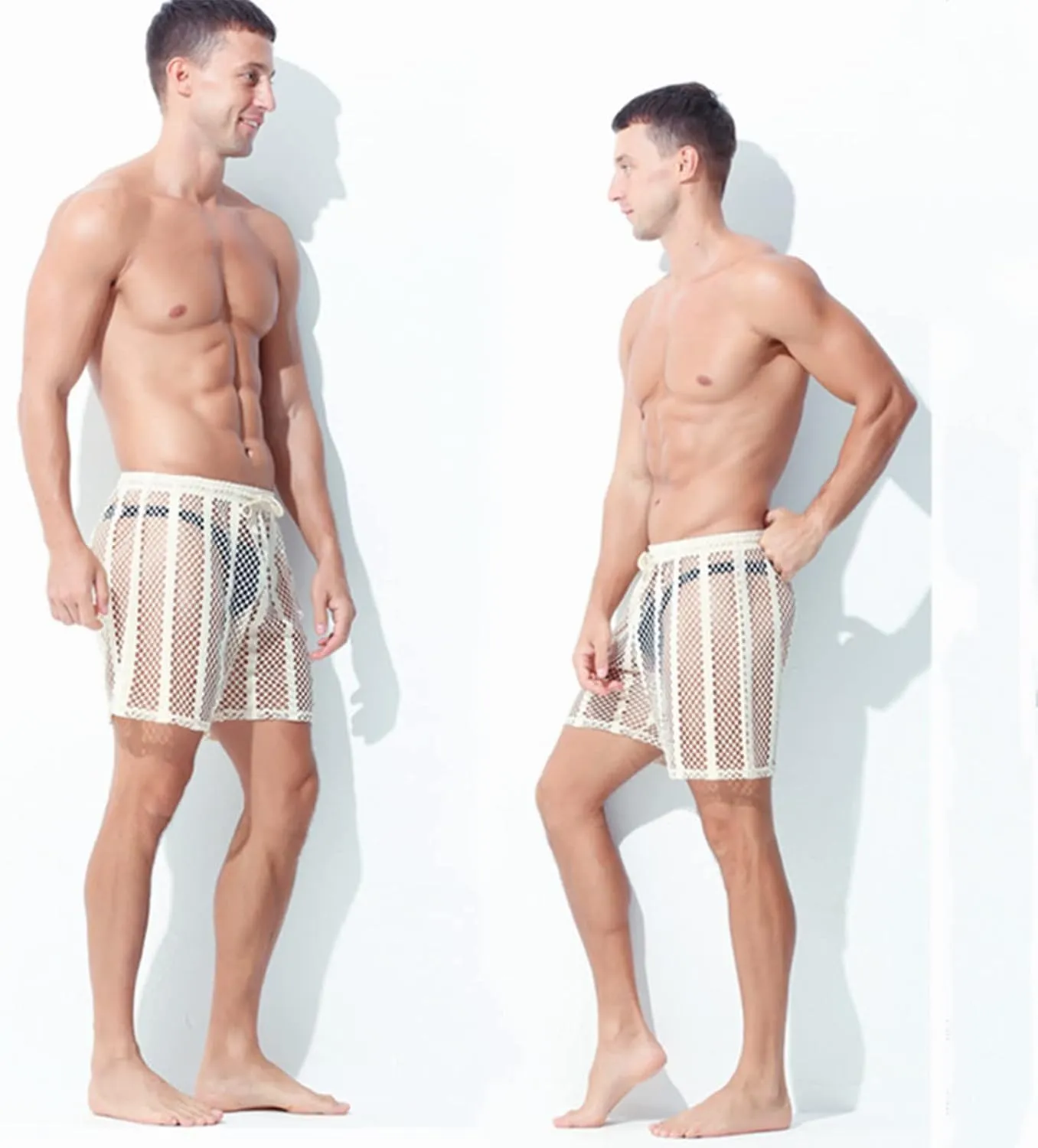 GIERIDUC Men's Lace Up Seamless Soft Thongs Most Comfortable Mens Bikini Briefs Breathable Boxer Shorts Boxer Brand Underwear