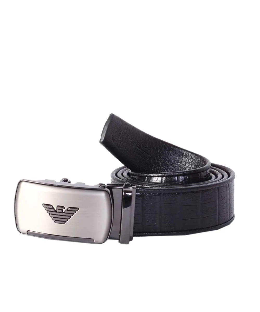 Giorgio Armani Automatic Black Leather Belt