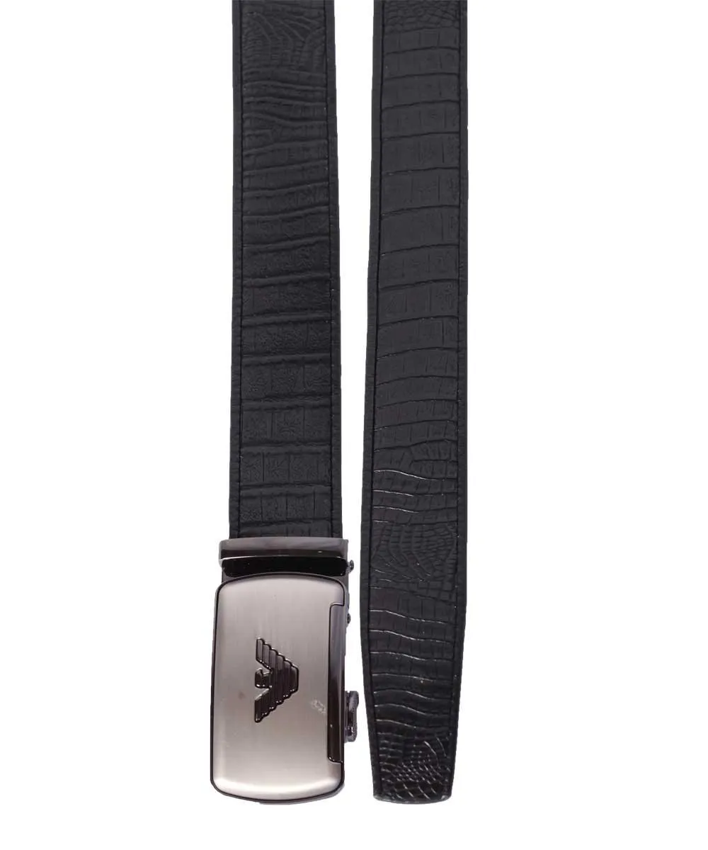 Giorgio Armani Automatic Black Leather Belt