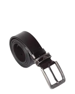 Giorgio Armani Black Leather Men's Belt