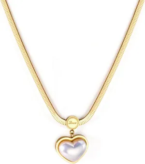 Gold and Silver-Plated Stainless Steel Pendant Necklaces for Women  Heart, Circle, Lock, Moon and Pearl Designs, Multi-Layer and Double Chain Options, Waterproof, Hypoallergenic Jewelry