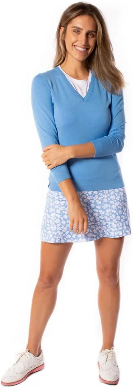 GOLFTINI Printed Pull-On Ruffle Skort 16.5"