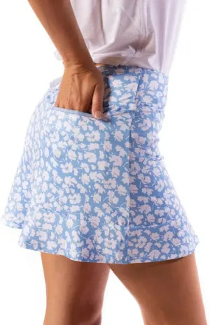 GOLFTINI Printed Pull-On Ruffle Skort 16.5"