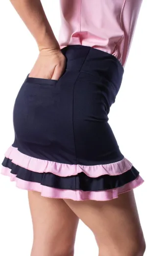 GOLFTINI Printed Pull-On Ruffle Skort 16.5"