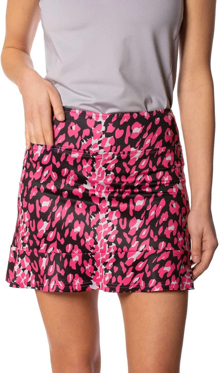 GOLFTINI Printed Pull-On Ruffle Skort 17.5"