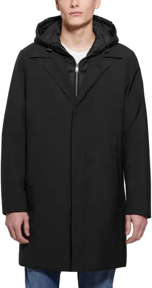 GUESS Men's Colin City Raincoat Trench